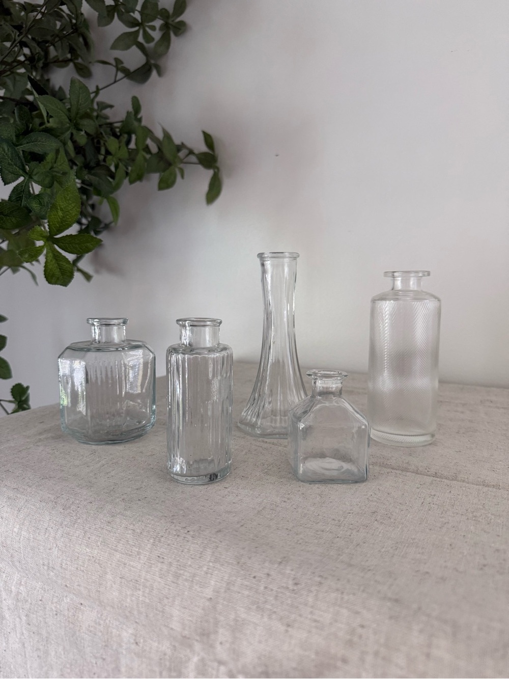 Hearth & Hand Clear Glass Decorative Bud Vase Collection